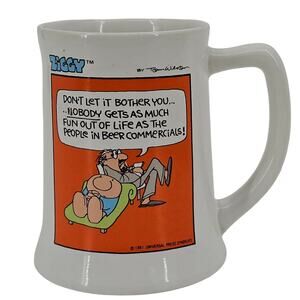1981 Ziggy Coffee Cup Mug Therapy Psicologist Don't Let it Bother You